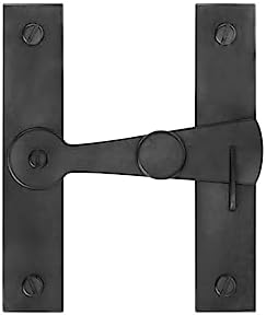 Sturdy Wrought Iron Door Latch Lock with Mounting Included 25-Inch Black