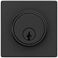 Lock Scout Deadbolt with Square Trim Matte Black