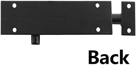 BokWin 4-Inch Black Aluminum Slide Bolt Latch