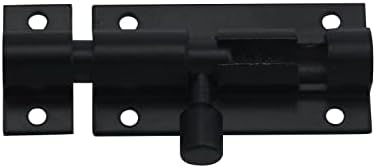Secure 5-Piece Black Latch Lock Set for Doors Cabinets