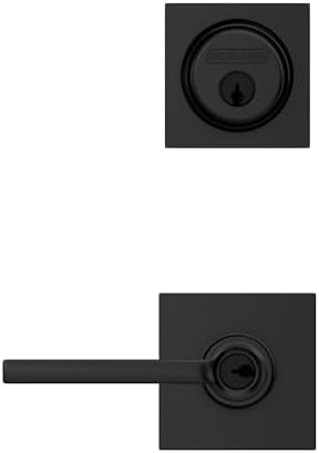 Schlage Deadbolt with Latitude Lever Matte Black