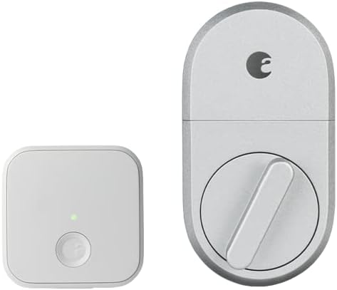 August Home Smart Lock Connect Silver Door Security Convenience