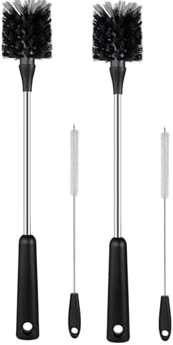4-Pack Stainless Steel Water Bottle Brush with Straw Cleaner