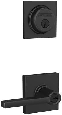 Schlage Deadbolt with Latitude Lever Matte Black