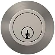 Lock Scout Deadbolt with Round Trim Keyed 2 Side Satin Nickel Finish