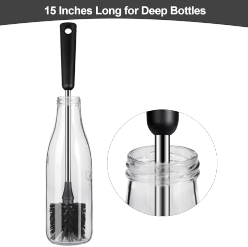 4-Pack Stainless Steel Water Bottle Brush with Straw Cleaner