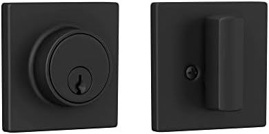 Lock Scout Deadbolt with Square Trim Matte Black