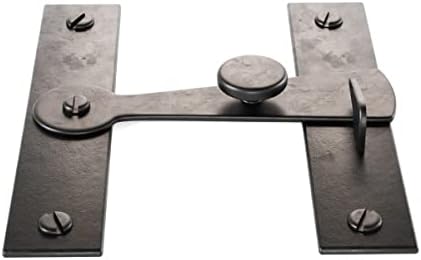 Sturdy Wrought Iron Door Latch Lock with Mounting Included 25-Inch Black