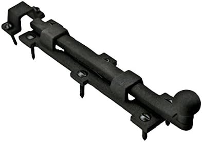Wrought Iron Slide Bolt Door LatchBlack 8 34-Inch