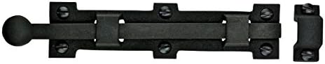 Wrought Iron Slide Bolt Door LatchBlack 8 34-Inch