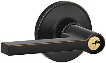 Simple Entry Lever Door Lock Aged Bronze