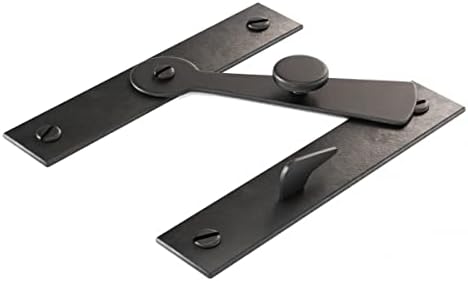 Sturdy Wrought Iron Door Latch Lock with Mounting Included 25-Inch Black