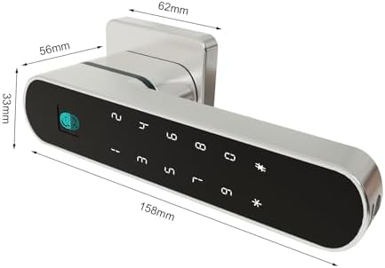Secure 4 in 1 Door Lock with Fingerprint Key App Control