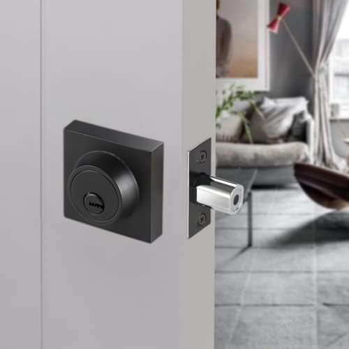 TooCust Square Modern Door Deadbolt Lock with Keys