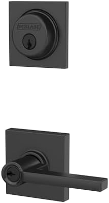 Schlage Deadbolt with Latitude Lever Matte Black