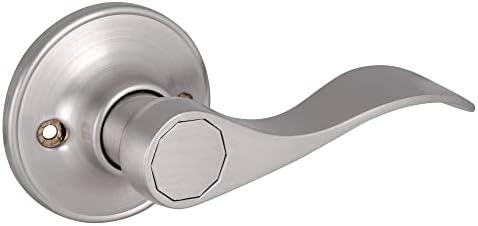 Reversible Door Lever Set - Satin Nickel Hall Closet Door Handle