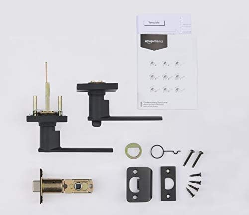 Perfect Privacy-Enhancing Philipps Head Door Levers 6-Piece Set Matte Black