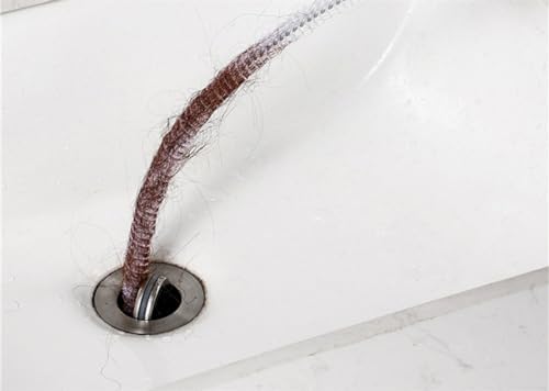 3-Piece 279-inch Long Sink Drain Cleaning Brush with Overflow Catcher