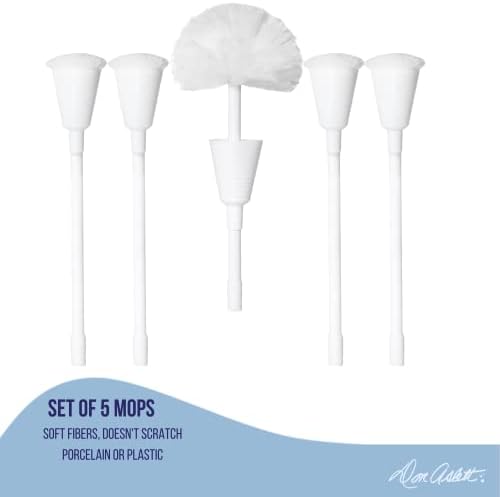 Don Aslett Johnny Mop Set of 5 Toilet brushes Compact sanitary safe