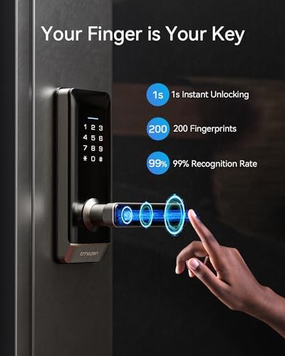 TMEZON Smart Door Lock with Fingerprint Keypad Entry