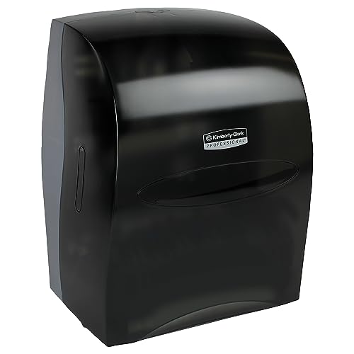 Sanitouch Hard Roll Paper Towel Dispenser Hands-Free Pull Dispensing SmokeBlack