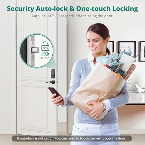 Secure Modern Front Door Lock Fingerprint Entry with Smart Features