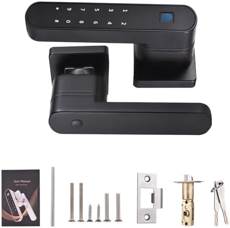 Secure 4 in 1 Door Lock with Fingerprint Key App Control