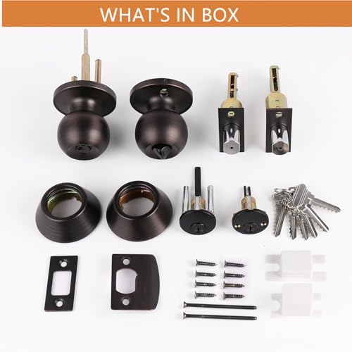 Modern and Rust-Proof Door Knob and Deadbolt Set