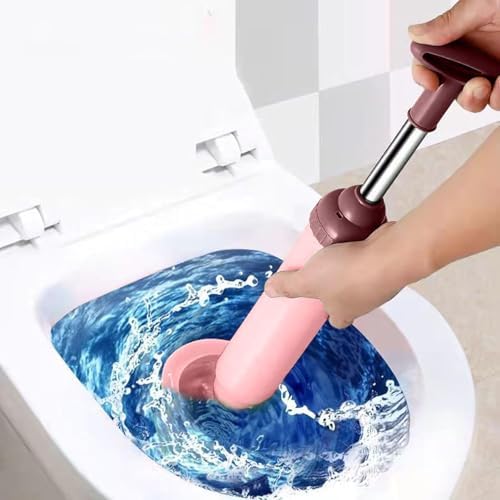 2025 Upgraded Toilet Plunger High Pressure Drain Clog Remover with Green Handle