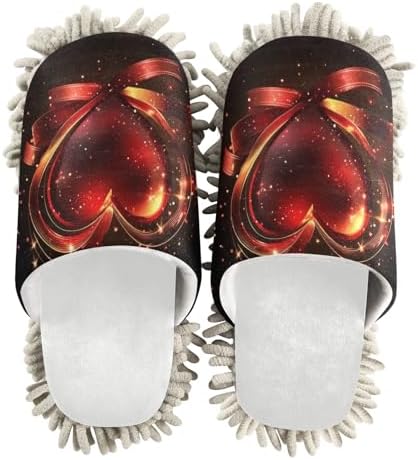 Burbuja Valentine Red Heart Mop Slippers