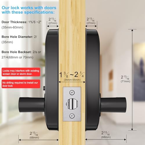 Secure Entry Remote Control Door Lock with 8-Lang Fingerprint Keyless Entry