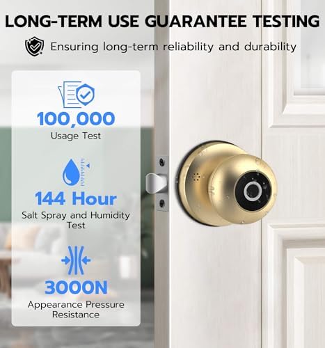 Smart Door Lock with Fingerprint More Anweller Q1 Wired Gold