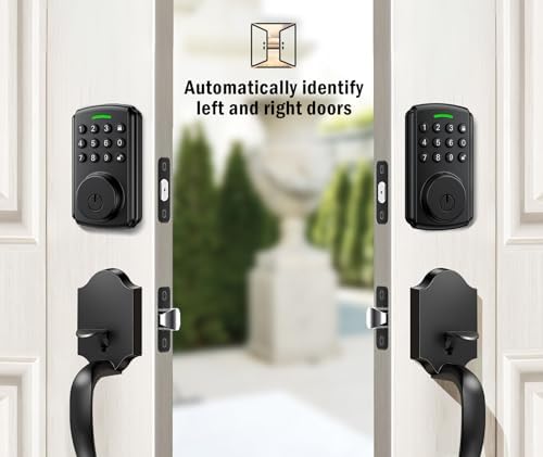 IP65 Smart Deadbolt Lock with Alexa Google Water-Resistant Keyless Install-free