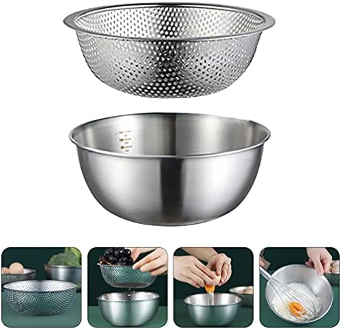 Hemoton 2-Piece Salad Mixing Bowl Set