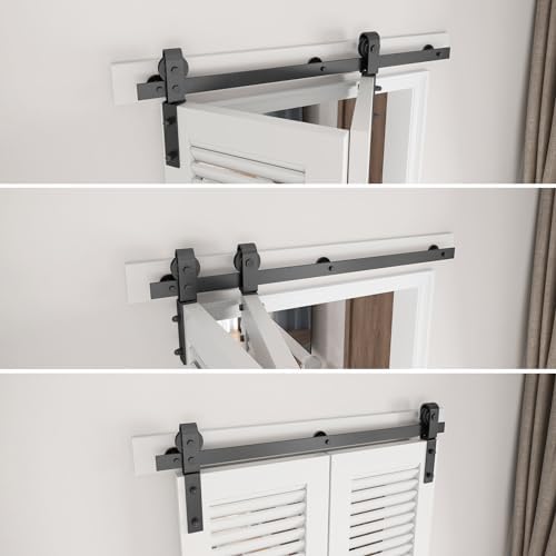 EaseLife 36 Bi-Folding Sliding Barn Door Hardware Track Kit