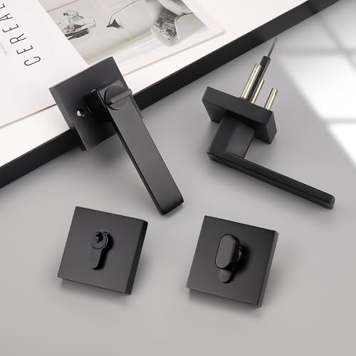 Brotima 2-Pack Keyed Entry Door Lever and Single Cylinder Deadbolt Set