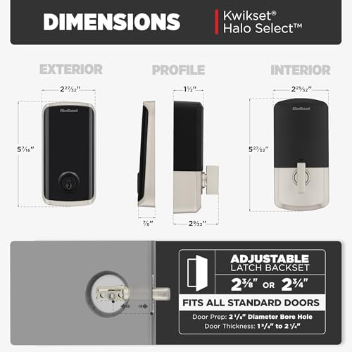 Kwikset Halo Select Smart Keyless Entry Door Lock with Wi-Fi