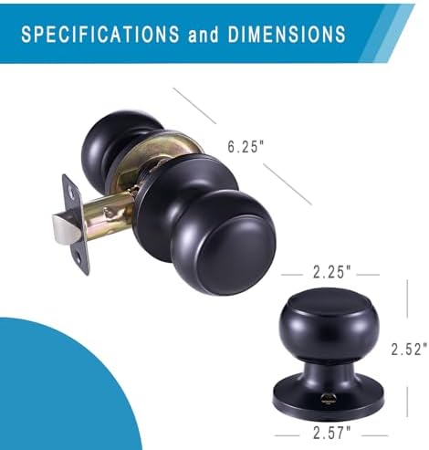 Black Modern Door Knob