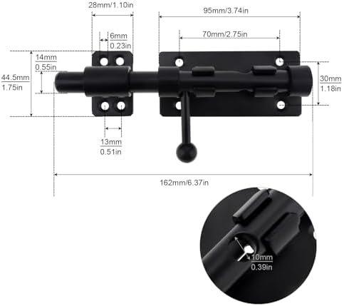 Durable and Safe Door Latch 304 Steel Gate Lock Pairs