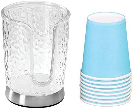 mDesign PlasticSteel Compact Dispenser - Bright Hygienic