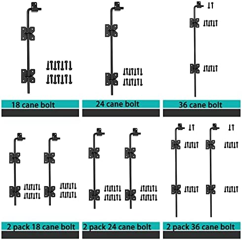 24 Heavy-Duty cane bolt for outdoor gates