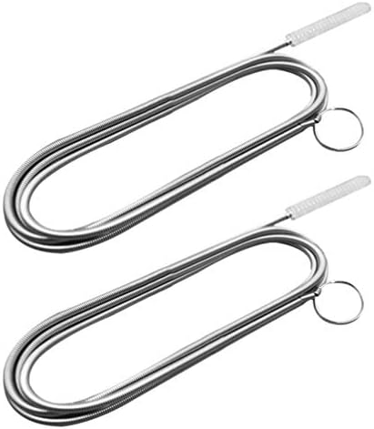 2-Pack Metal Drain Auger for Sink and Kitchen Clogs