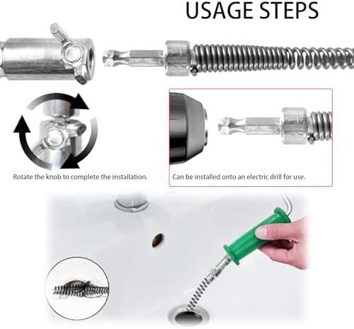 Pipe Helical Drain Cleaner for 10mm Pipes