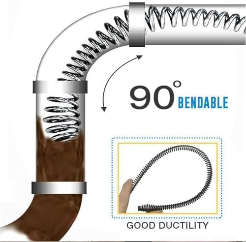 Fockety Auger Spring Cable 06inch Manganese Steel Snake for Clogs