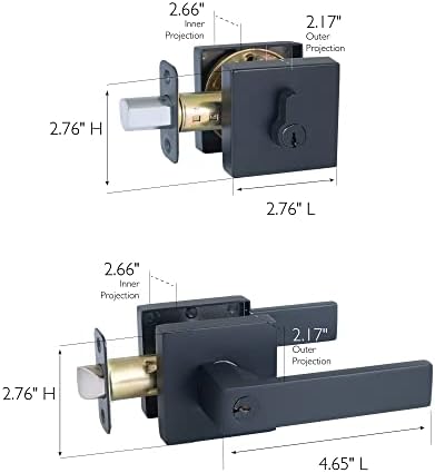 Modern 2-Way Adjustable Entry Lever Combo