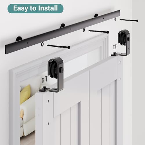 Bifold Barn Door Hardware Kit Smooth Quiet 180 Lbs Capacity