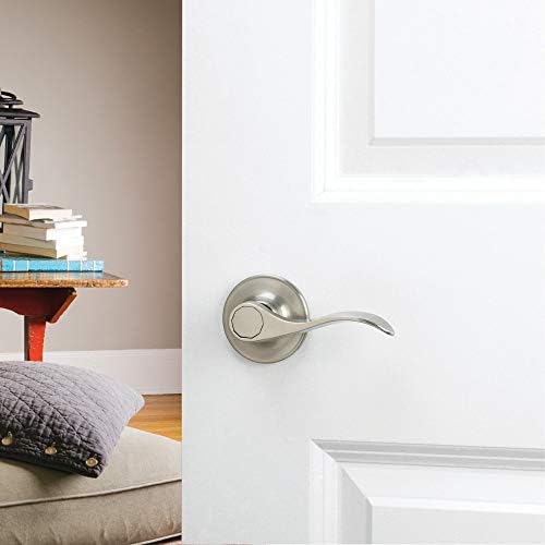 Reversible Door Lever Set - Satin Nickel Hall Closet Door Handle