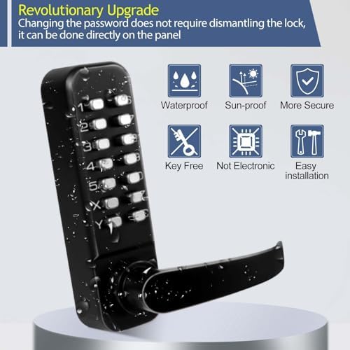 Double Sided Keyless Door Lock with Adjustment