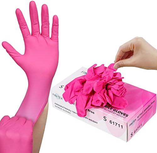 FINITEX Pink Latex-Free Disposable Gloves