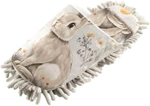 Stylish Microfiber Rabbit Slippers for Mopping